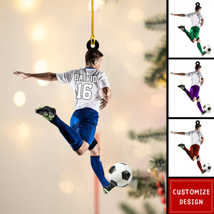 Personalized Soccer Player Christmas Ornament Gift for Soccer Lovers-2024 New Release