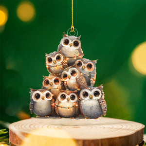 Owl Christmas Ornament-Gift for Animal Lover-2024 New Release