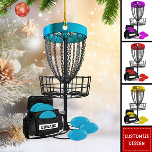 Personalized Disc Golf Christmas Ornament Gift for Disc Golf Lover - 2024 New Release