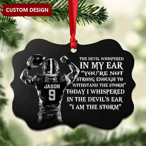 I Am The Storm - Personalized Football Boy Christmas Ornament, Gifts For Football Lovers - 2024 New Release