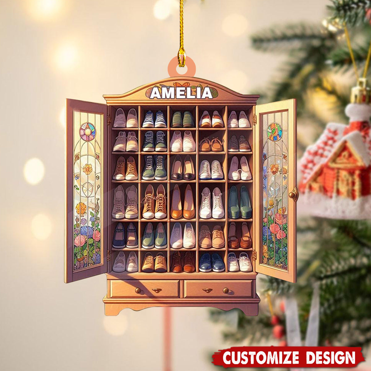 Personalized Shoe Cabinet Christmas Ornament Gift For Shoe Lover-2024 New Release