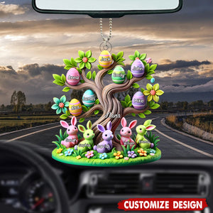 Easter Grandma Tree-Personalized Acrylic Car Ornament