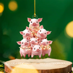 Pig Christmas Ornament-Gift for Animal Lover-2024 New Release