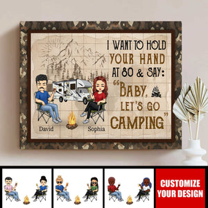 Baby, Let's Go Camping Horizontal Poster - Gift For Couple, Camping Lovers