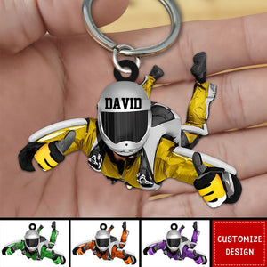 Personalized Skydiving Keychain, Gift For Skydiving Lovers - 2024 New Release