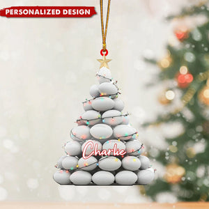 Personalized Rugby Christmas tree Ornament-Gift For Rugby lover-2024 New Release