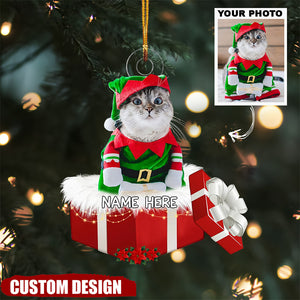 Baby Or Pet  Christmas Gift - Personalized Photo Mica Ornament