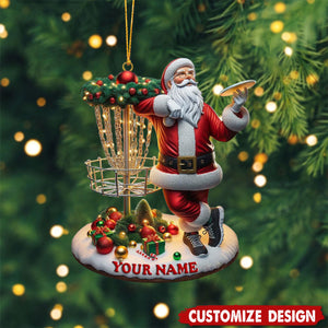 Personalized Disc Golf Santa Christmas Ornament Gift For Disc Golf Lovers-2024 New Release