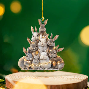 Bunny Christmas Ornament-Gift for Animal Lover-2024 New Release