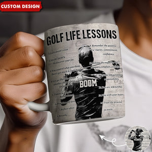 Personalized Golf Life Lessons Mug - Great Gift For Golf Lovers