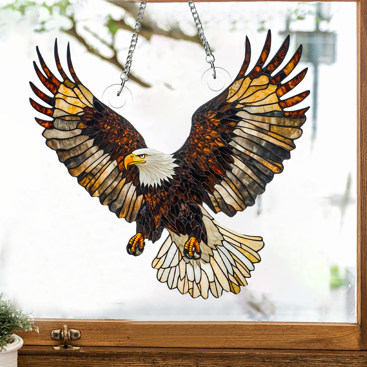 Eagle Window Hanging Suncatcher Ornament Gift For Eagle Lover