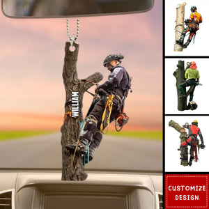 Personalized Arborist Car Ornament