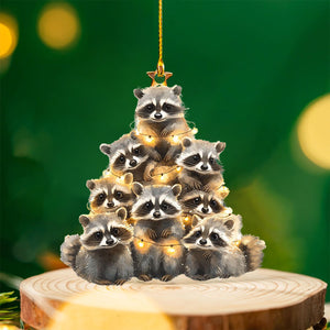 Racoon Christmas Ornament-Gift for Animal Lover-2024 New Release