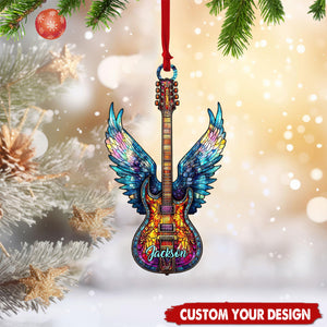 2024 New Release-Personalized Electric Guitar Christmas Ornament-Gift for Guitar Players