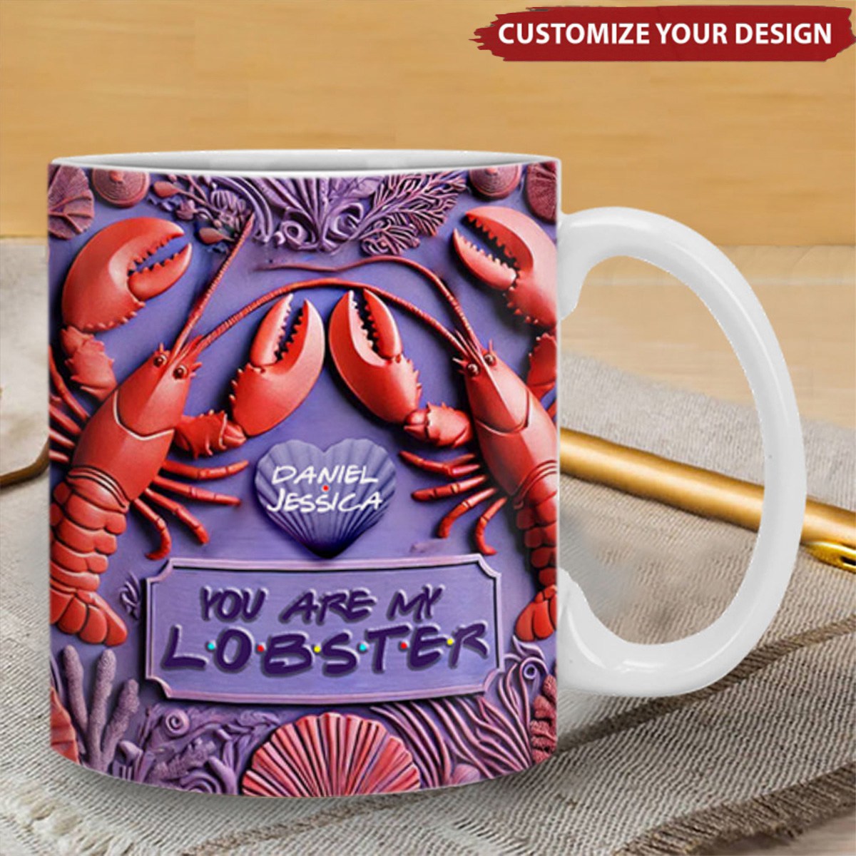 Personalized Gifts For Couple Mug, Lobster Couple