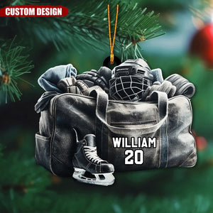 Personalized Ice Hockey Gear Christmas Ornament, Gift For Ice Hockey Players-2024 New Release