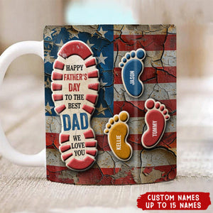 Happy Father's Day To The Best Dad/Grandpa - Personalized 3D Inflated Effect Mug