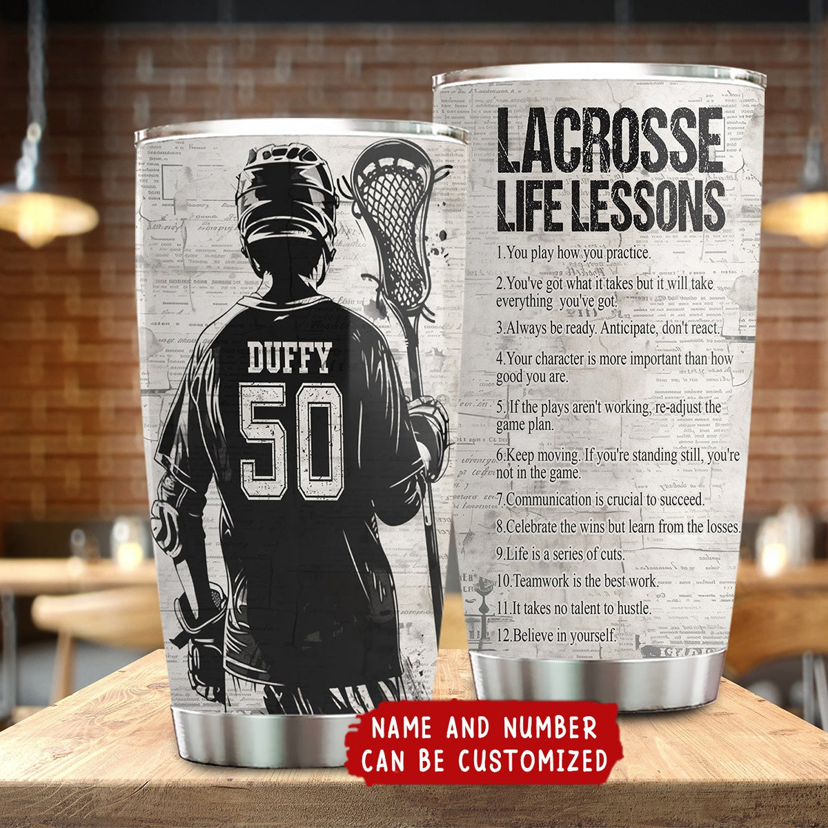 Personalized Lacrosse Boy Tumbler - Gift For Lacrosse Lovers