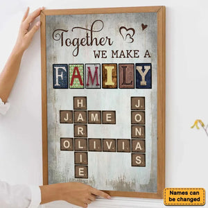 Personalized Family Crossword Art Poster