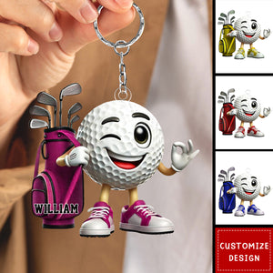 Personalized Golf Keychain - Gift For Golf Lover