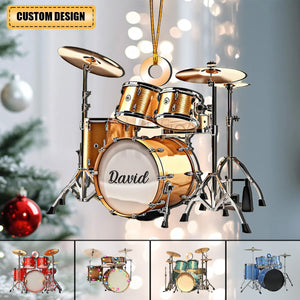 Personalized Drum Set Christmas Ornament Gift For Drummer Player - 2024 New Release