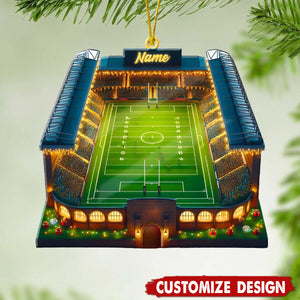 Personalized Christmas Football Stadium Ornament - Gift For Football Lovers  - 2024 New Release