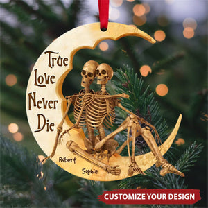 Personalized Gifts For Skull Couple Christmas Ornament - 2024 New Release