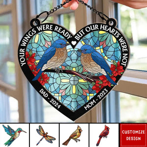 Those We Love Don't Go Away Memorial - Personalized Window Hanging Suncatcher Ornament