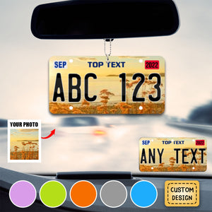 License Plate For Any State Personalized Photo Car Ornament