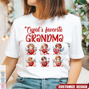 Personalized Cupid's Favorite Grandma T-Shirt