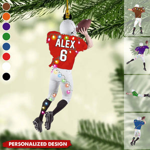 2024 New Release Back American Football Player - Personalized Christmas Ornament- Gift For Football Players