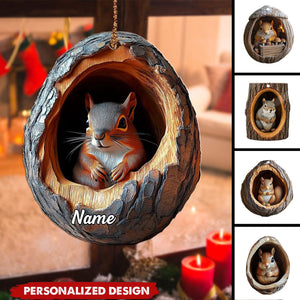 Personalized Squirrel Ornament-Gift For Squirrel Lover-2024 New Release