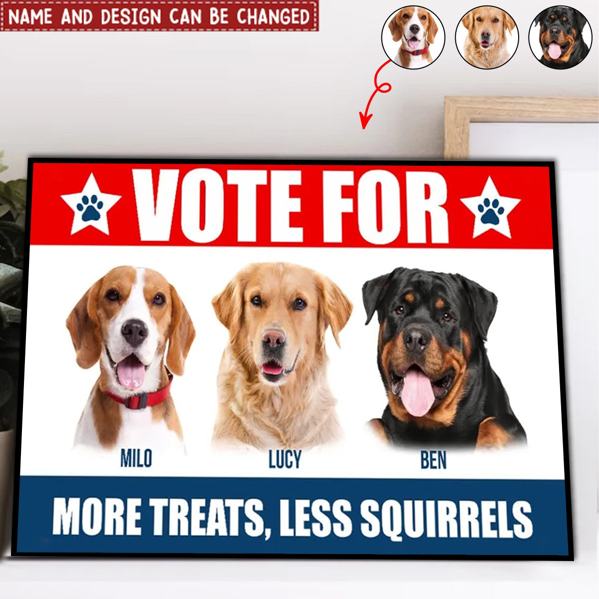 Vote For My Furry Best Friend - Personalized Poster