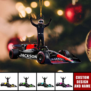 2024 New Release Personalized Race Car Christmas Ornaments -Gifts For Racing driver,Race Car Lover