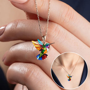 Colorful Hummingbird Necklace - Gift Bird Lovers