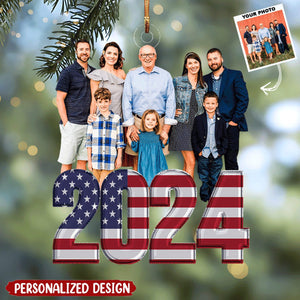 2024 New Release Christmas Family 2024-Personalized Photo Ornament-Christmas Gift For Family Members