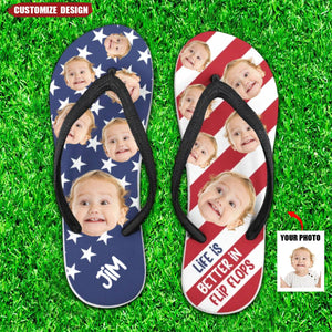 Life Is Better In Flip Flops - Personalized Photo Flip Flops