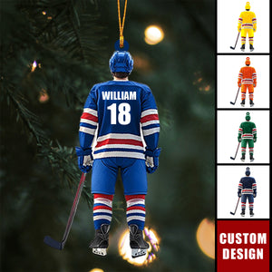 Personalized Hockey Player Christmas Ornament Gift For Hockey Lovers-2024 New Release