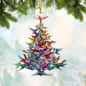 Shiny Hummingbird Christmas Tree Ornament, Gift For Bird Lovers-2024 New Release