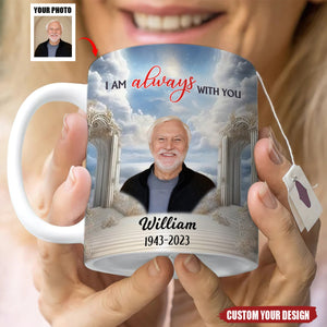 Memorial Upload Photo Heaven Gate Sky, In Loving Memory Personalized Mug