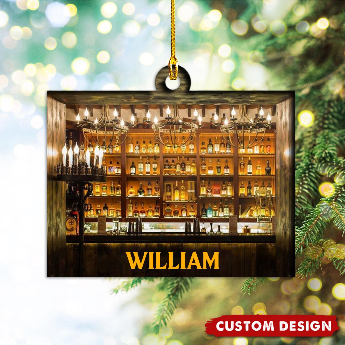 Personalized Bartender Ornament, Gift For Barman - 2024 New Release