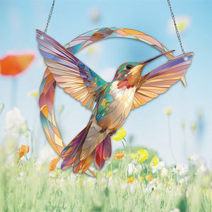 Colorful Hummingbird Window Hanging Ornament Suncatcher