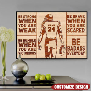 Personalized America Football Player Poster