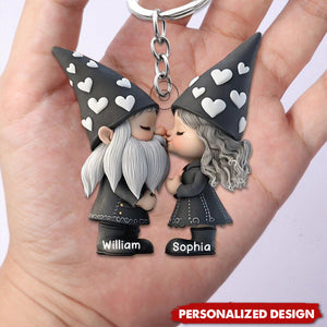 Dwarf Couple-Personalized Keychain, Anniversary Gift For Couple