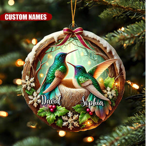 Personalized Hummingbird Couple Christmas Ornament Gift For Animal Lovers, Nature Lovers,Couple-2024 New Release