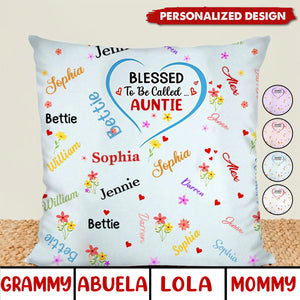 Bless To Be Called Grandma Nana Mom - Personalized Pillow