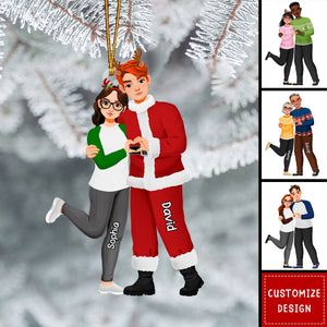 2024 New Release Personalized Gift For Couple, Heart Shaped Hands Couple Acrylic Ornament