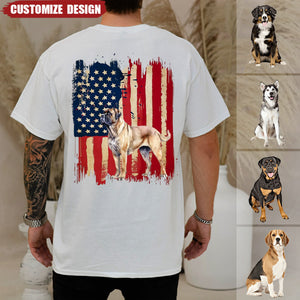 Personalized dog flag t-shirt  - gift for dog lovers