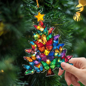 Butterfly Christmas Tree Ornament Gift For Butterfly Lover - 2024 New Release