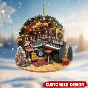 Personalized Music Studio Christmas Ornament Gift For Music Lover-2024 New Release